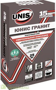 Плиточный клей Юнис Гранит Unis Granit 25кг